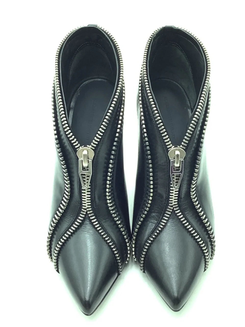Alexander Wang Kendal Zipper Accent Heeled Bootie Size: 6.5